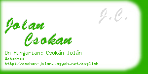 jolan csokan business card