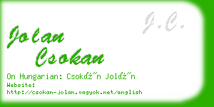 jolan csokan business card